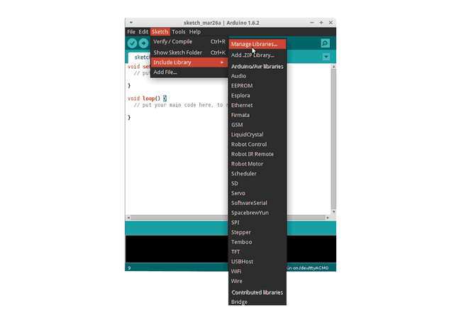 Adding new Libraries with Arduino IDE.