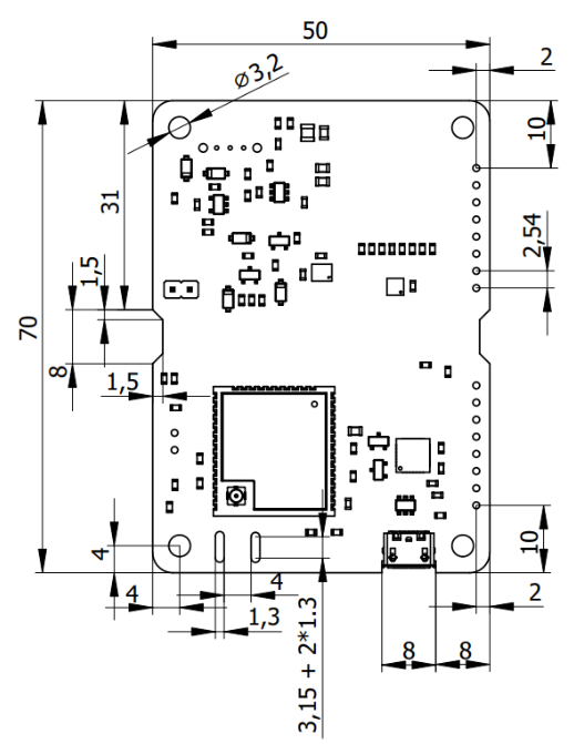 CanSat NeXT board dimensions