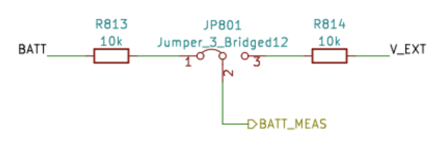 Schematic showing selection between routing the ADC channel