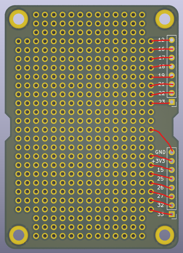 Render of the perf board