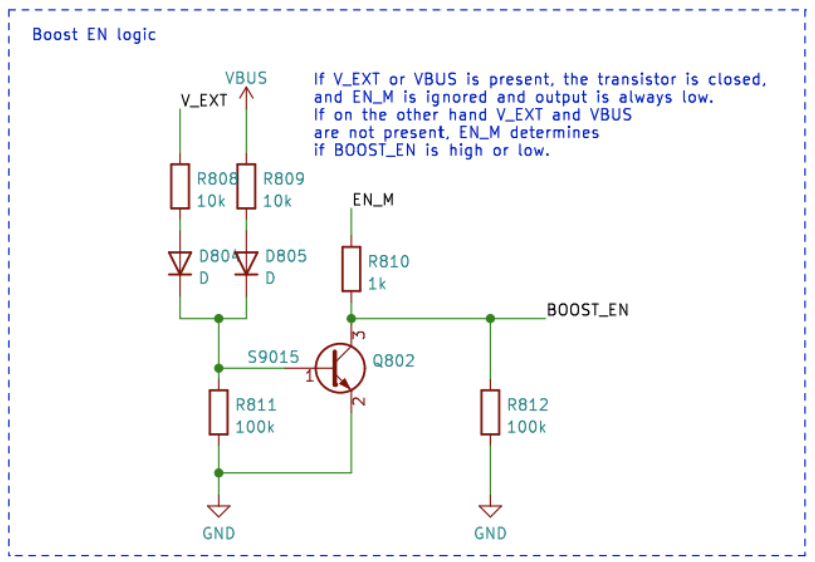 Schematic of power source selection switch circuit