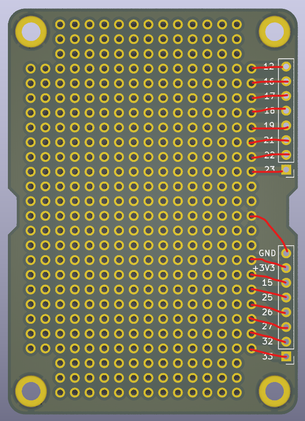 Render der Lochrasterplatine